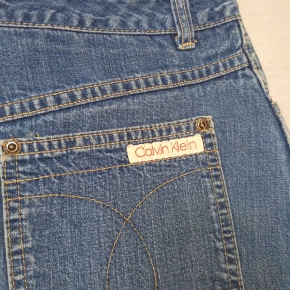 80s Classic Blue Mini Denim Skirt by Calvin Klein - Picture 3 of 4